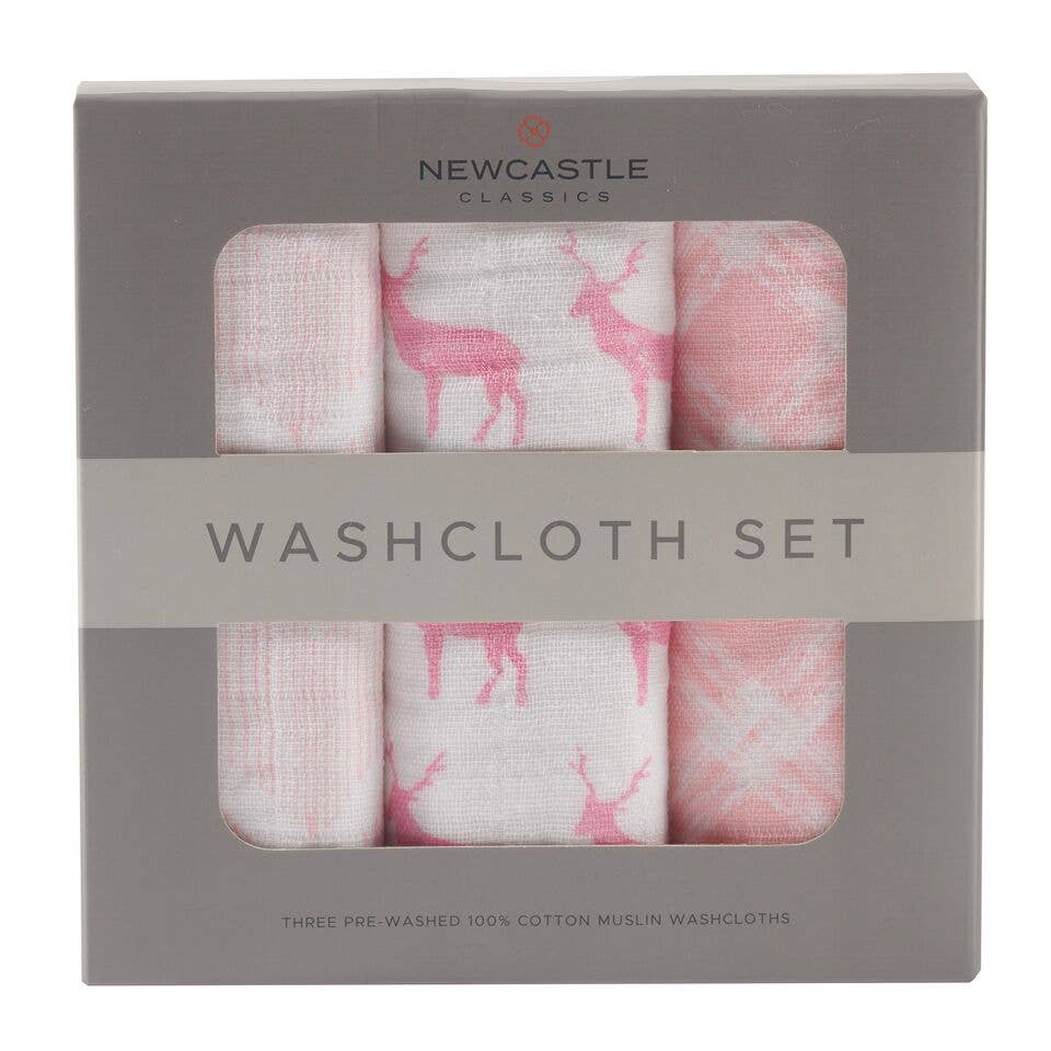 Pink Cotton Baby Washcloths