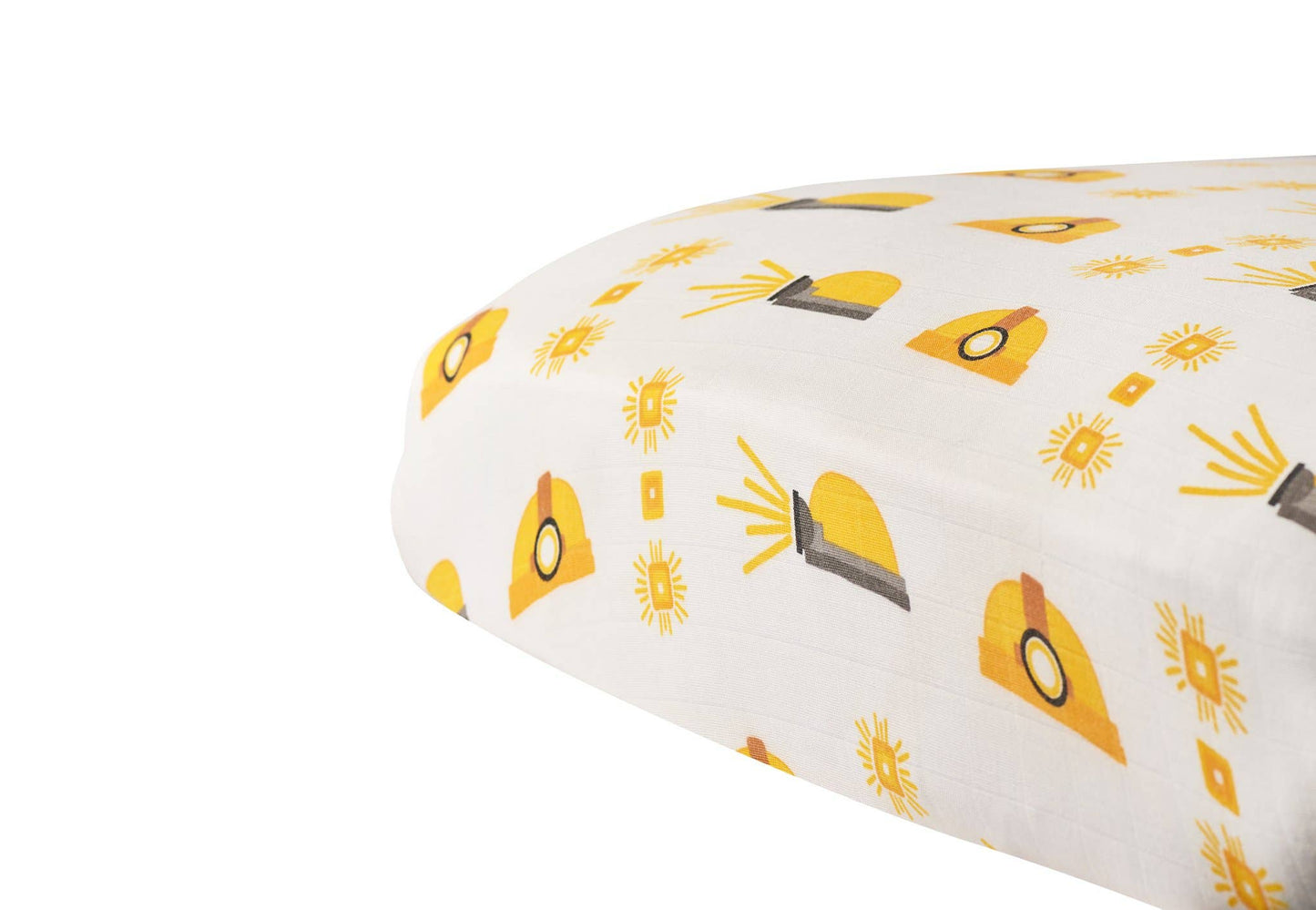 Cotton Yellow Hard Hat Crib Sheet