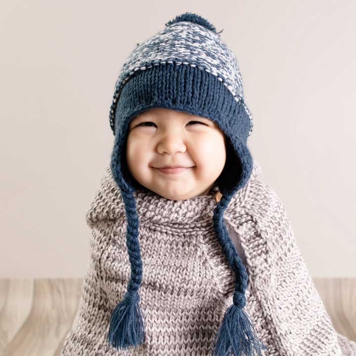 Baby and Toddler Blue Earflap Beanie Hat