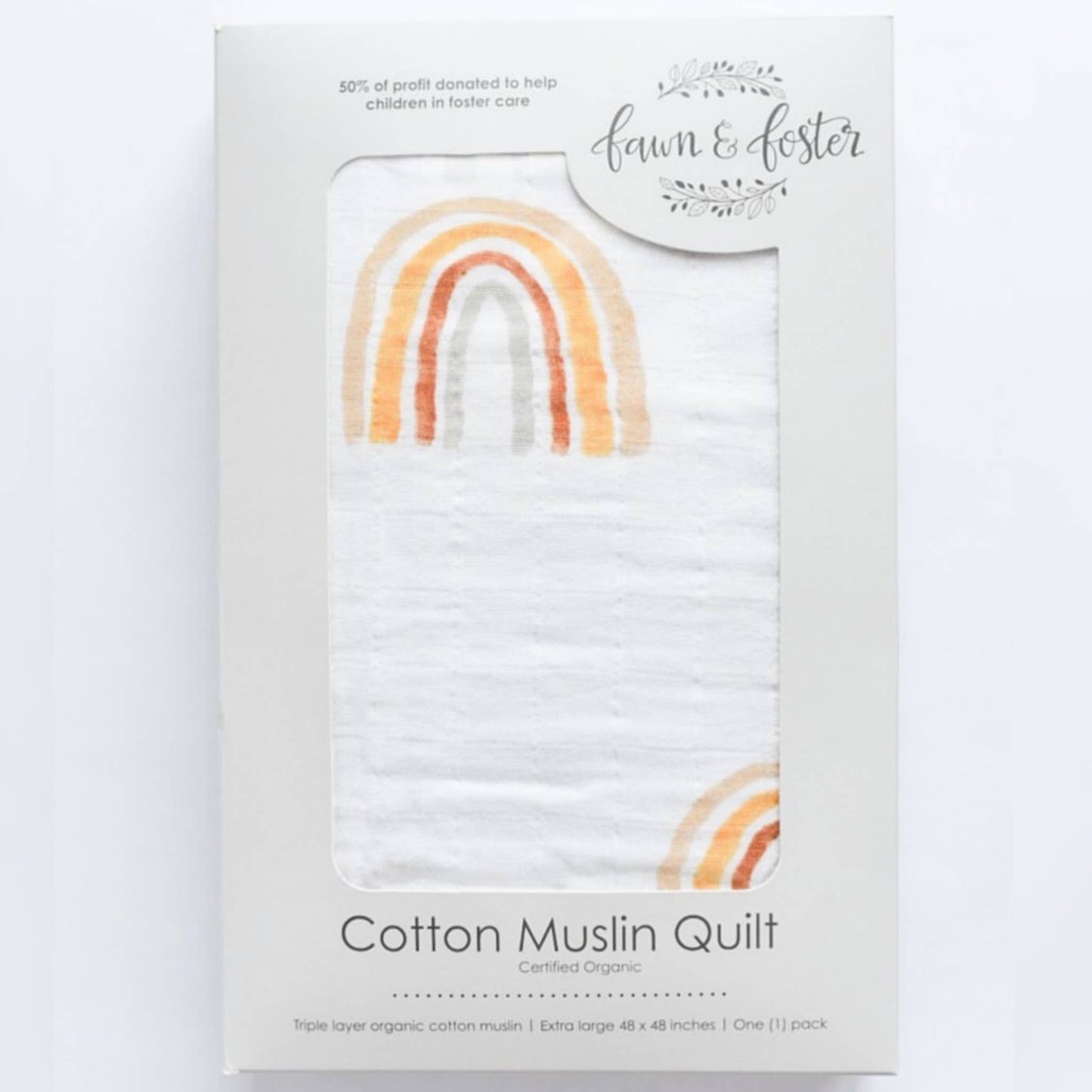 Organic Muslin Soft Blanket - Rainbow
