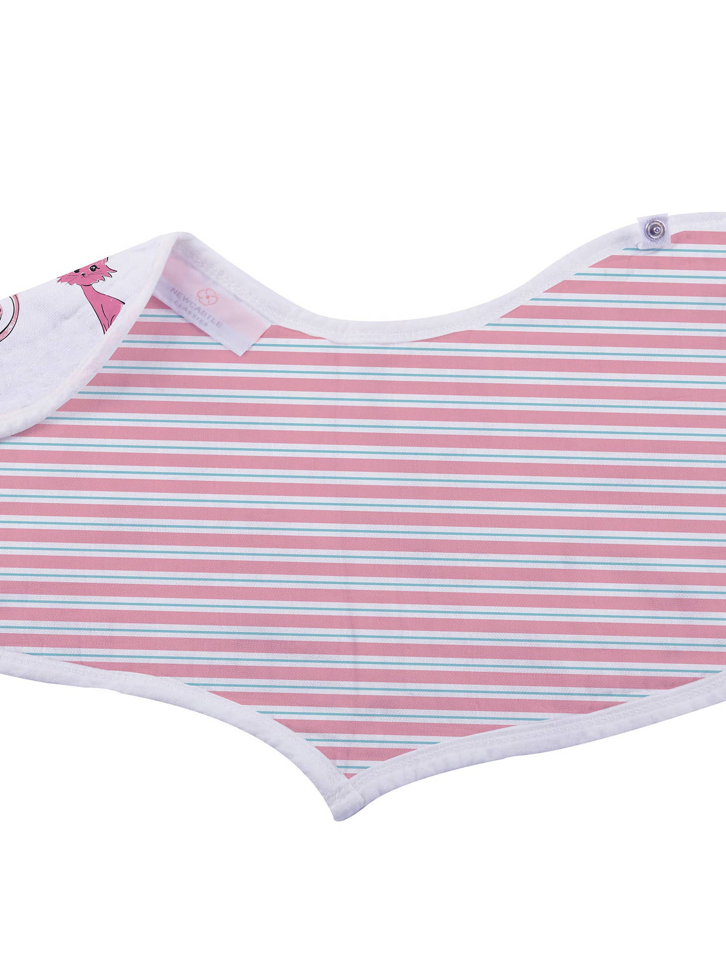 Newcastle Classics Organic Cotton Bamboo Muslin Heart Cat Bibs - Dandelions