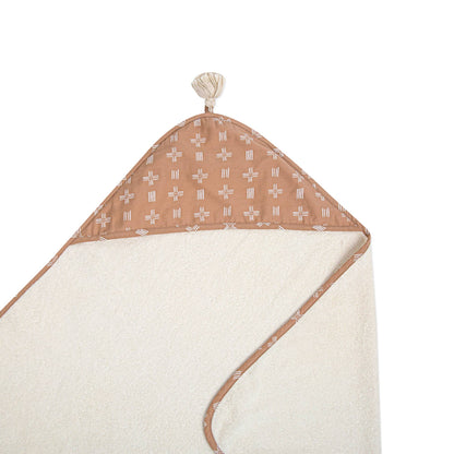 Crane Baby Terry Cotton Erza Brown Hooded Baby Toddler Towel