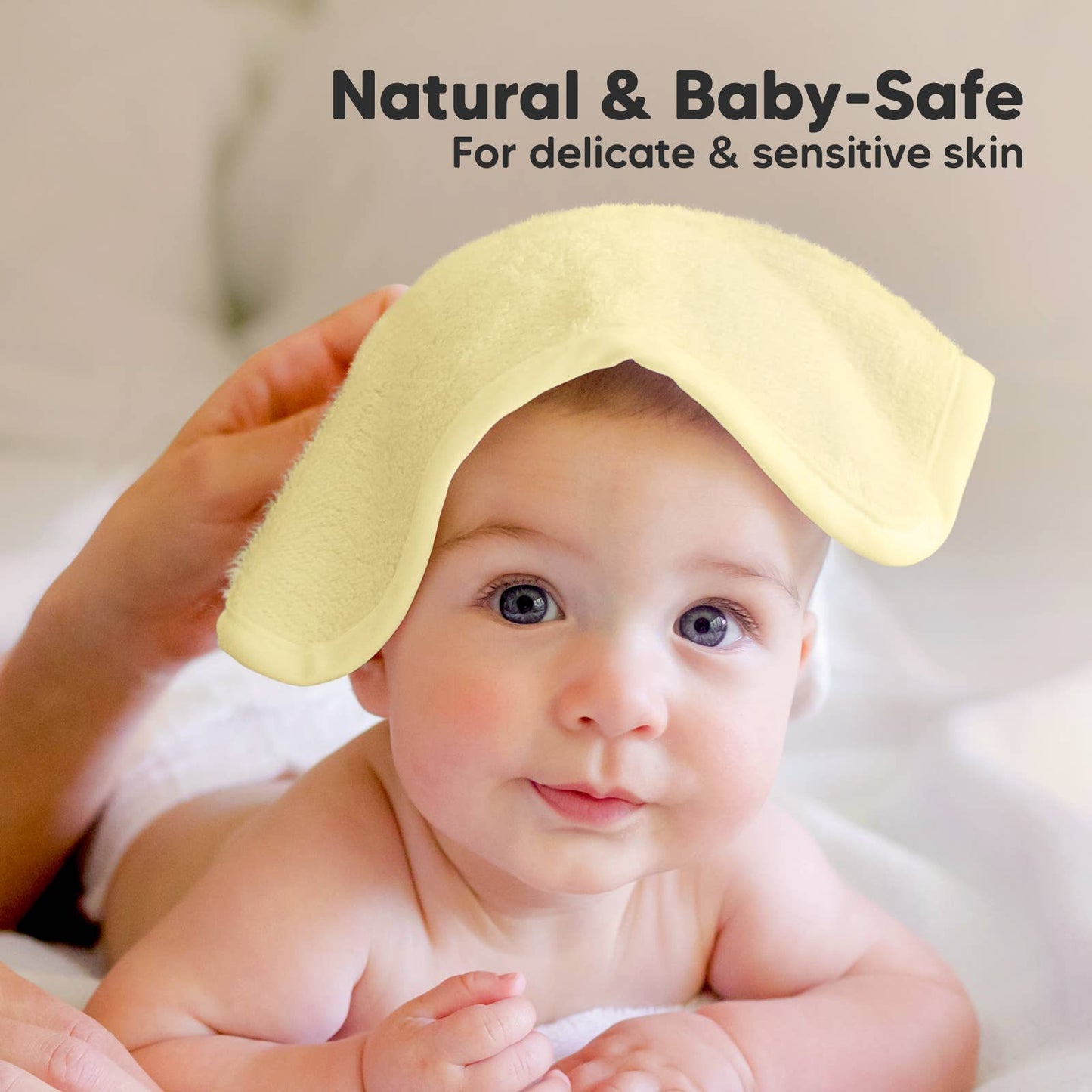 KeaBabies Yellow Lemon Organic Cotton Washcloths