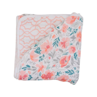 Floret Pink Classic Muslin Cotton Snuggle Blanket