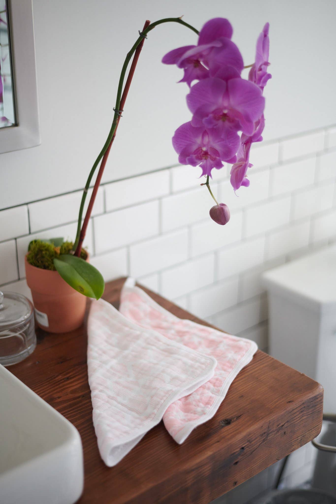 Pink Cotton Baby Washcloths
