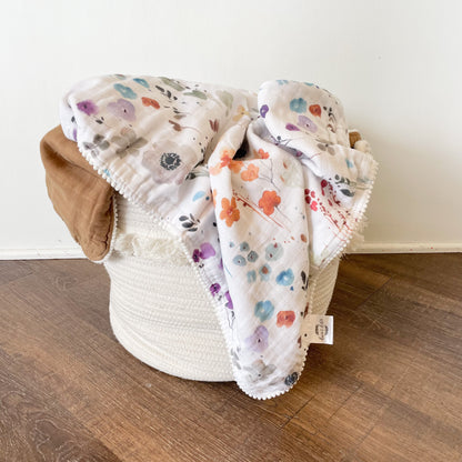 Organic Muslin Soft Blanket - Violet