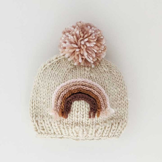 Acrylic Rainbow Knit Beanie Hat - Baby and Toddler