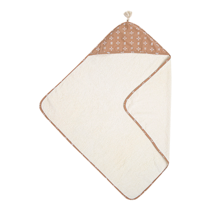Crane Baby Terry Cotton Erza Brown Hooded Baby Toddler Towel