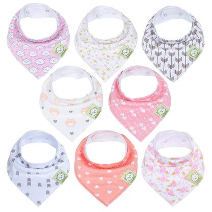 KeaBabies Organic GOTS Waterproof Baby Toddler Bandana Droll Bibs
