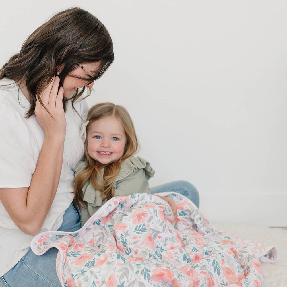 Floret Pink Classic Muslin Cotton Snuggle Blanket