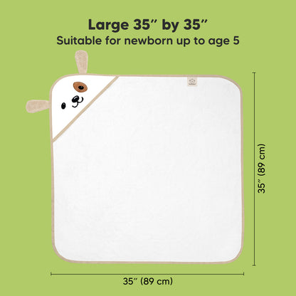 Cotton White Dog Baby Towel