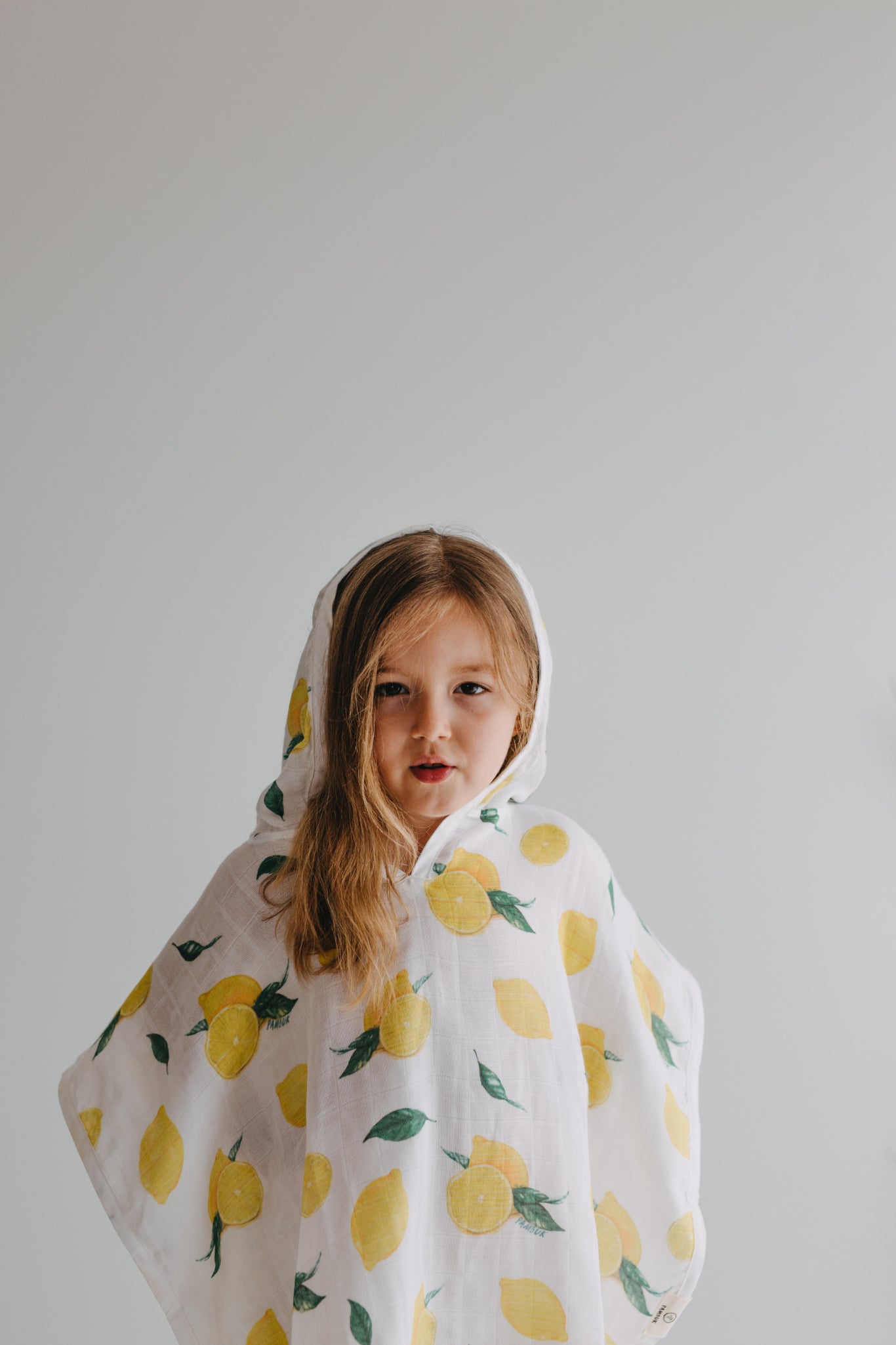 Lemon Organic Cotton Hooded Poncho