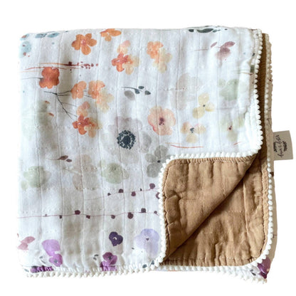 Organic Muslin Soft Blanket - Violet