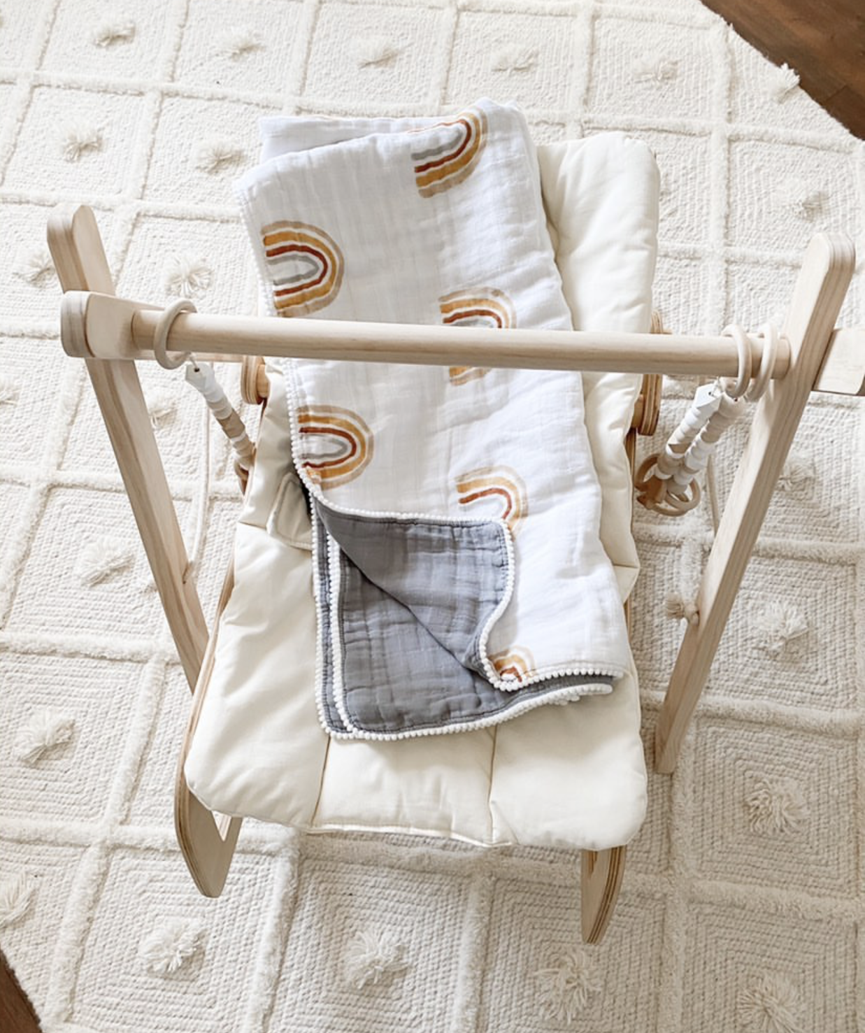 Organic Muslin Soft Blanket - Rainbow
