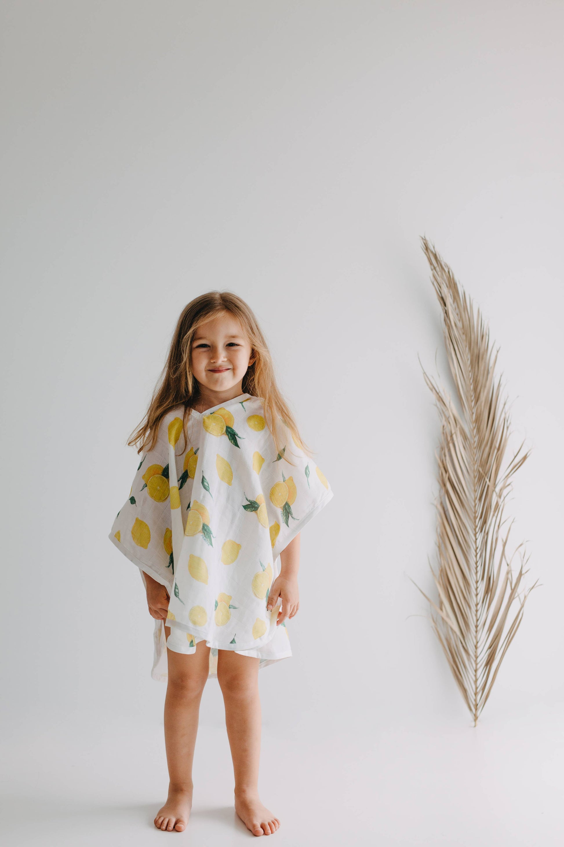 Lemon Organic Cotton Hooded Poncho