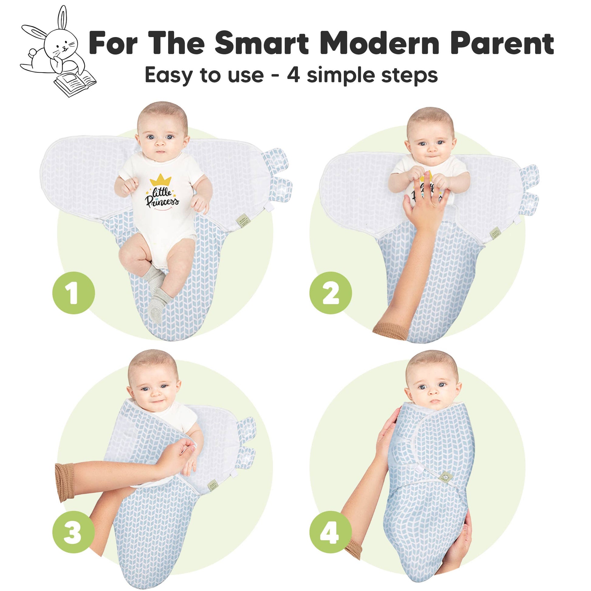 Blue Swaddle Wraps Instructions